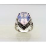 7 carat Natural Lavender Quartz Ring