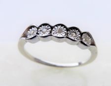 Sterling Silver Diamond Ring