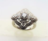 Sterling Silver Art Deco Style Ring