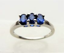 Royal Blue Topaz Ring in Sterling Silver