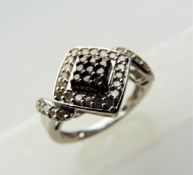 White Diamond & Cognac Diamond Ring