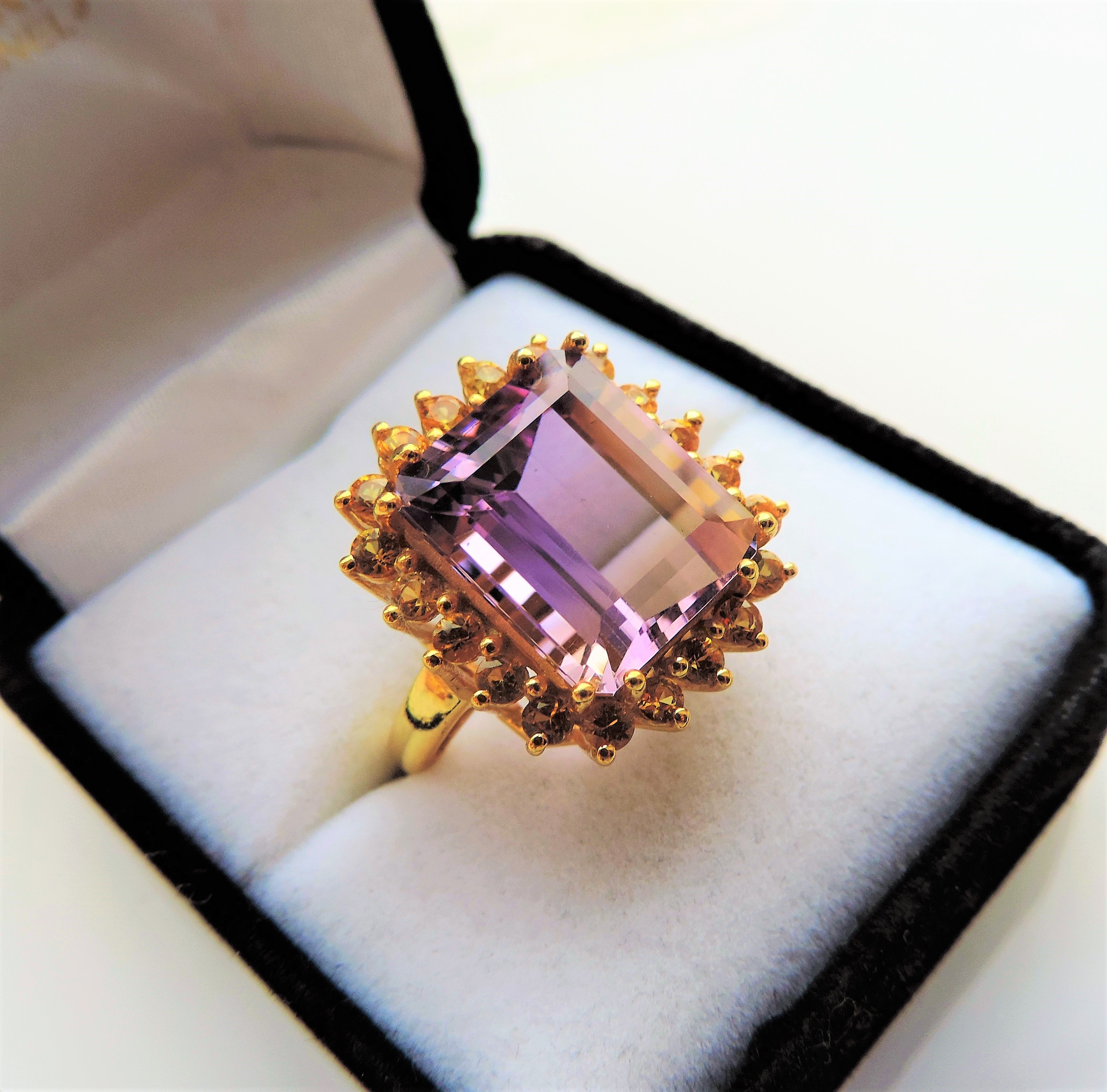 7.25 carat Amethyst & Citrine Ring