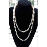 Cultured Pearl Necklace Opera Length 46 inches