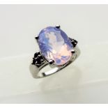 4.5 carat Lavender Quartz Silver Ring