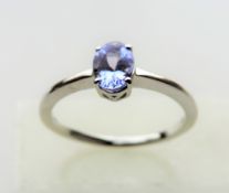 Sterling Silver 0.48ct Solitaire Tanzanite Ring