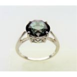5.75 carat Mystic Topaz Sterling Silver Ring