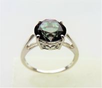 5.75 carat Mystic Topaz Sterling Silver Ring