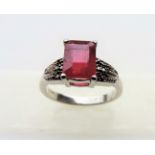 1.6 carat Ruby & Diamond Ring