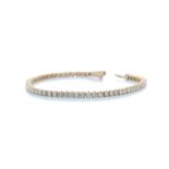 18ct Rose Gold Tennis Diamond Bracelet 4.00 Carats