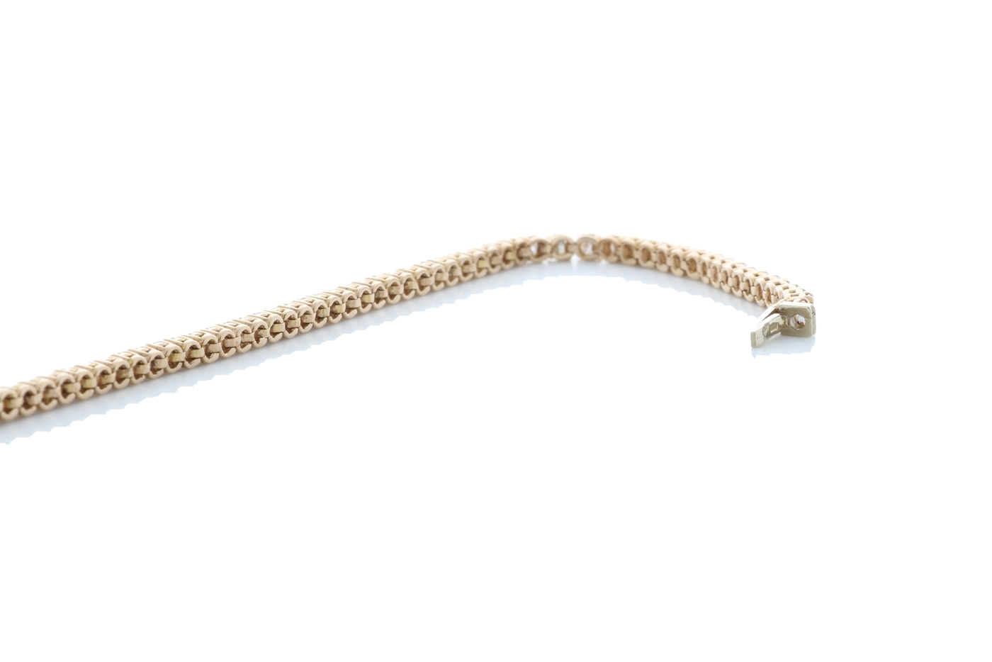 18ct Rose Gold Tennis Diamond Bracelet 4.00 Carats - Image 4 of 4