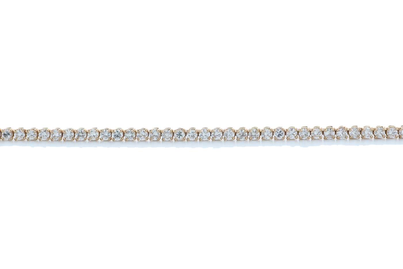 18ct Rose Gold Tennis Diamond Bracelet 4.00 Carats - Image 3 of 4