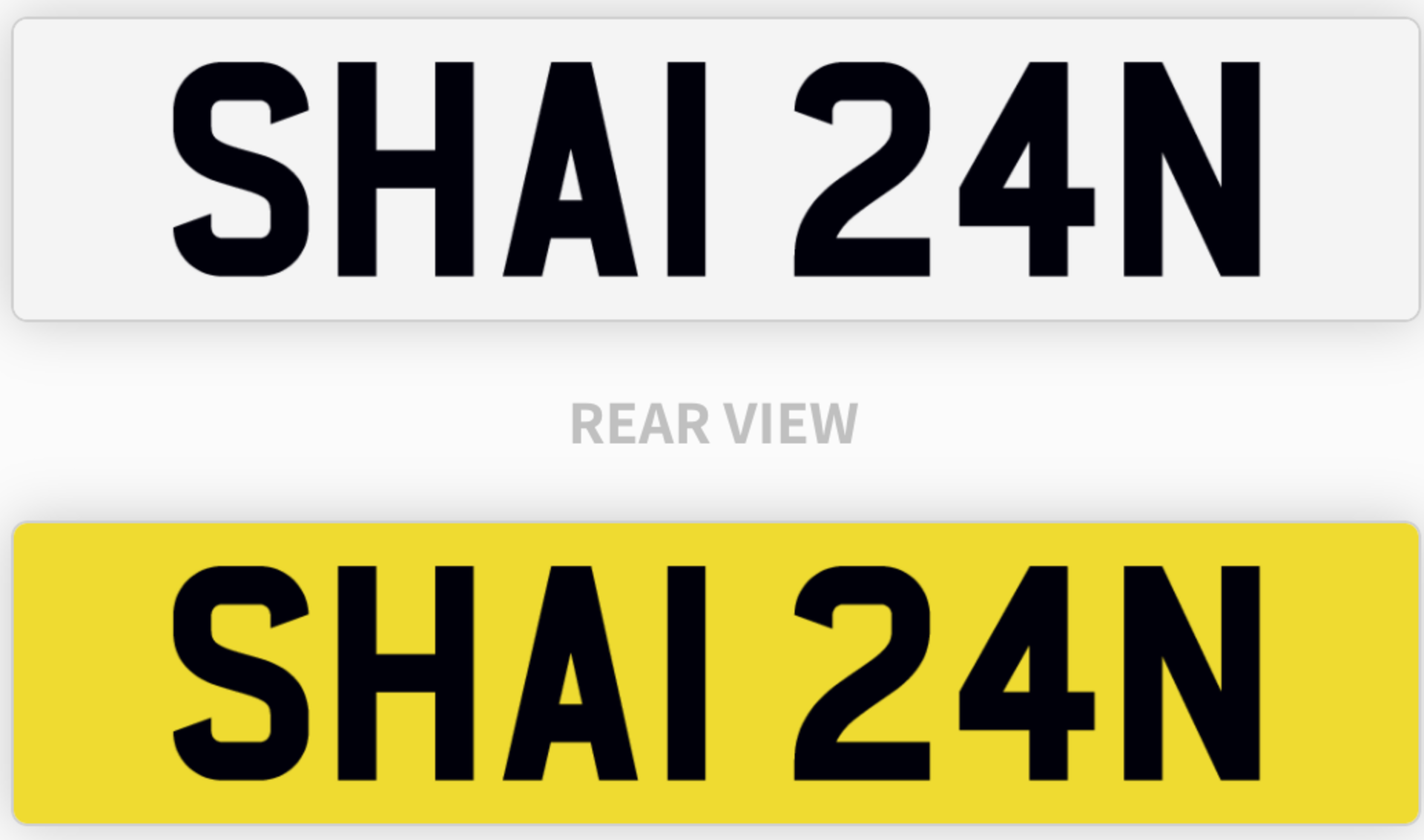 Private Number Plate SHA1 24N