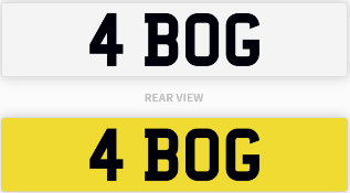 Private Number Plate 4 BOG