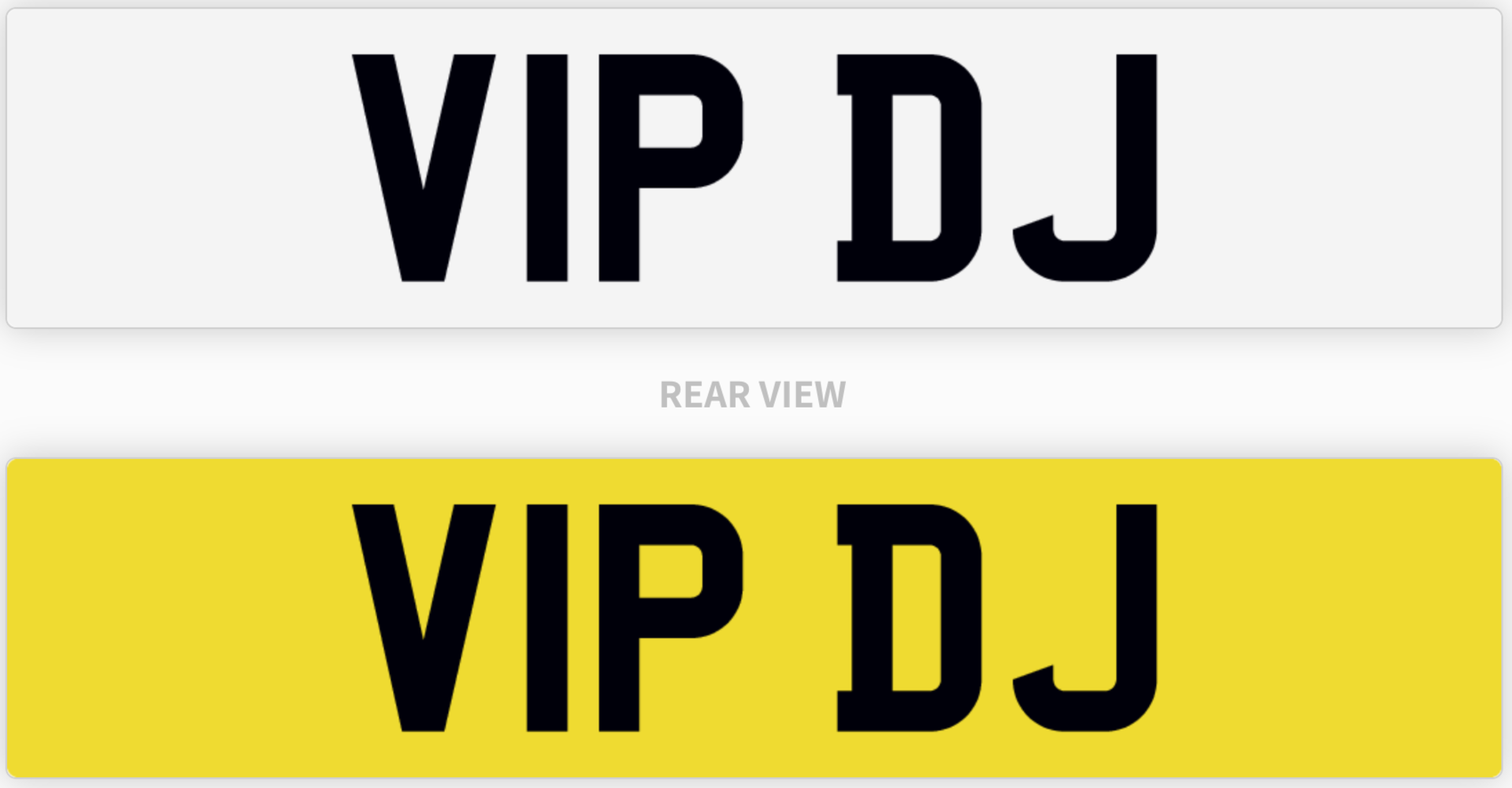 Private Number Plate V1P DJ