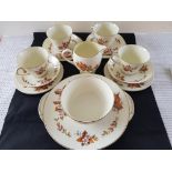 Early 1900 Royal Doulton 15 Piece Tea Set