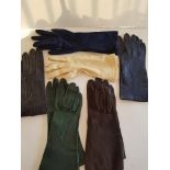 Vintage Leather and Evening Ladies Gloves