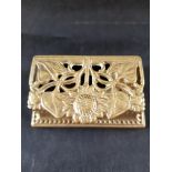 Vintage Ornate Brass Stamp Holder