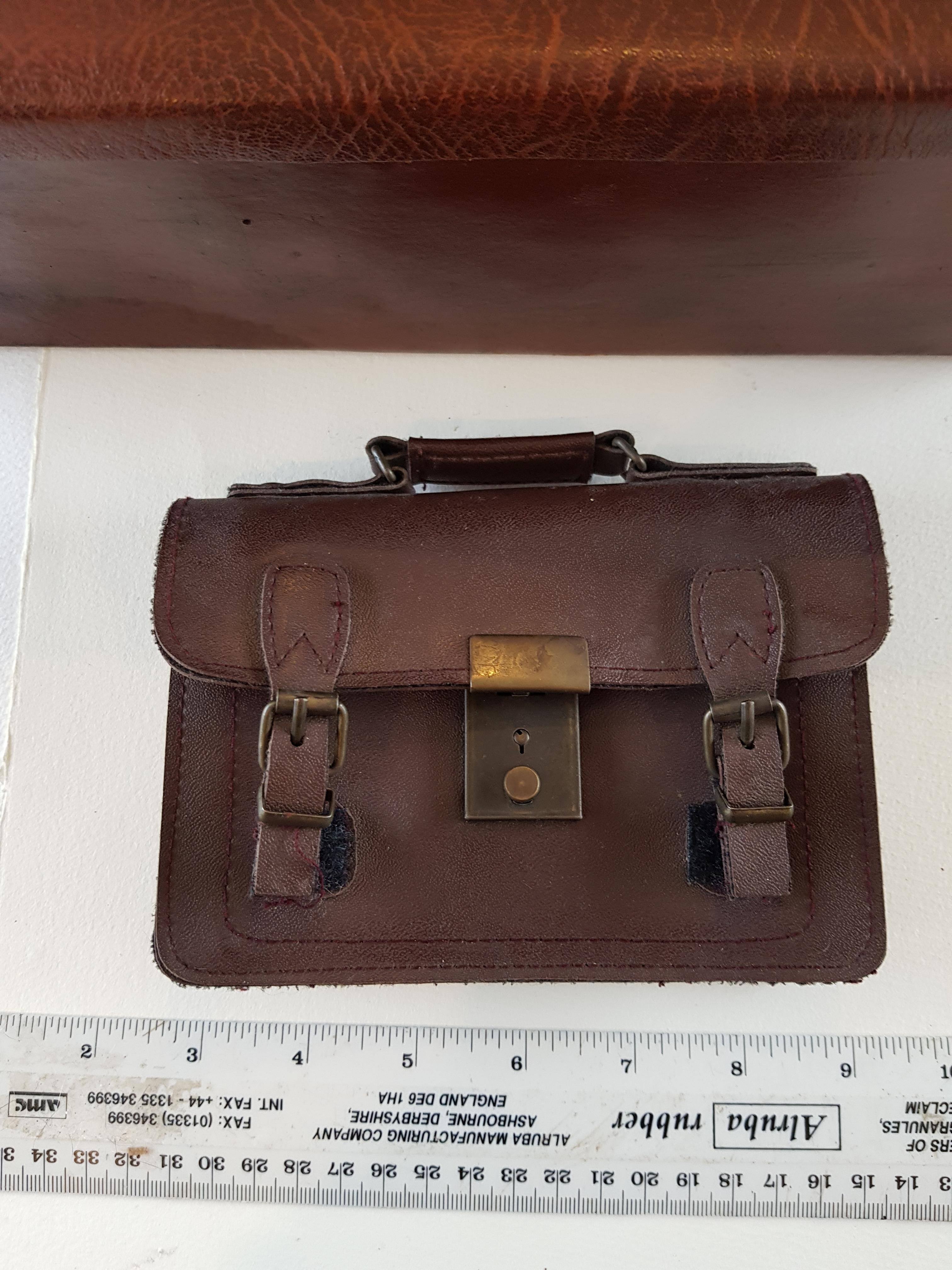 Small Leather Case and Satchel - Image 2 of 5