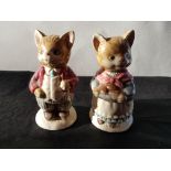 Vintage Otagiri Mr&Mrs Cat Salt and Pepper Shakers