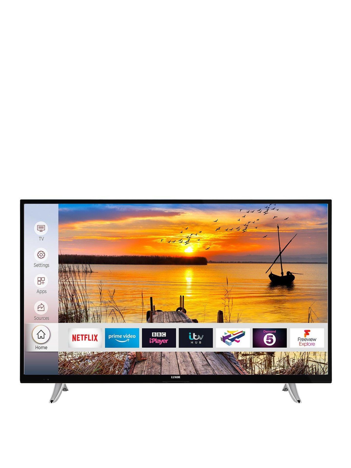 Luxor 50 inch 4k uhd, freeview play, smart tv [black] 72x113x28cm rrp: £622.0