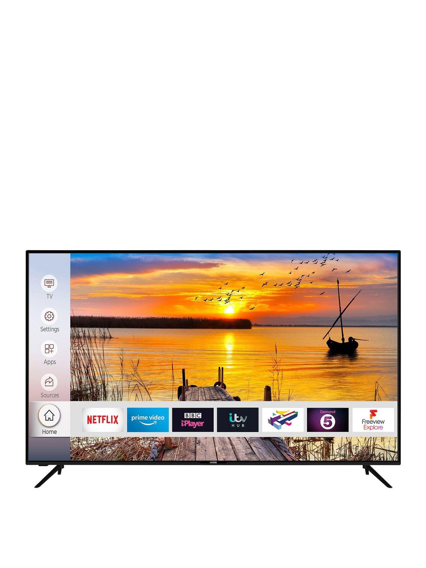 Luxor 65 inch 4k uhd, freeview play, smart tv [black] 92x147x25cm rrp: £778.0