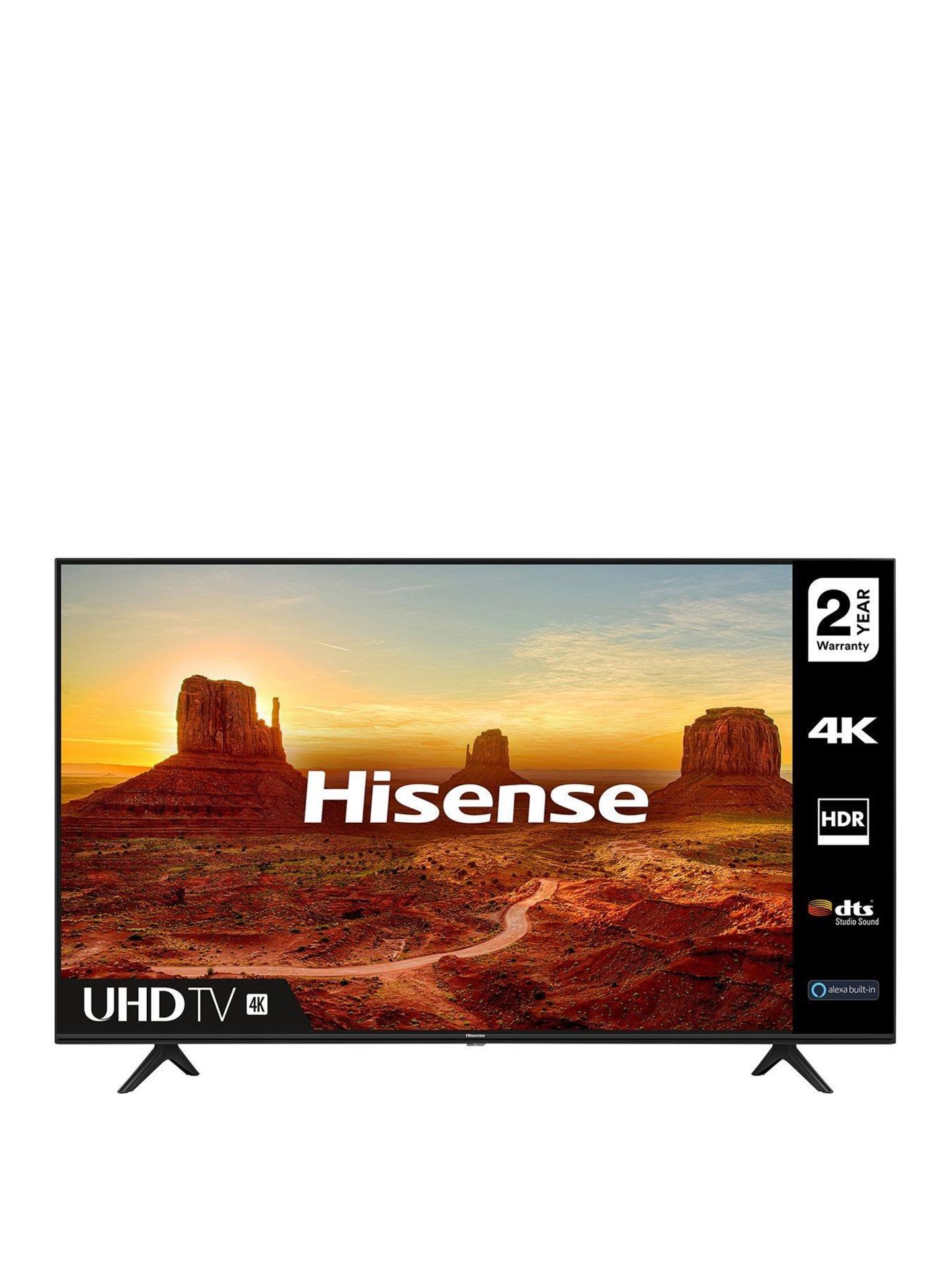 Hisense h50a7100ftuk 50 inch 4k ultra hd, hdr, freeview play smart tv [black] 71x112x23cm rrp: