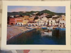 Antonio Iannicelli Signed print 'Positano' Collectable