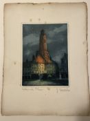 J Davril signed etching