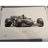 Alan Stammers Signed Artist Proof of David Coulthard