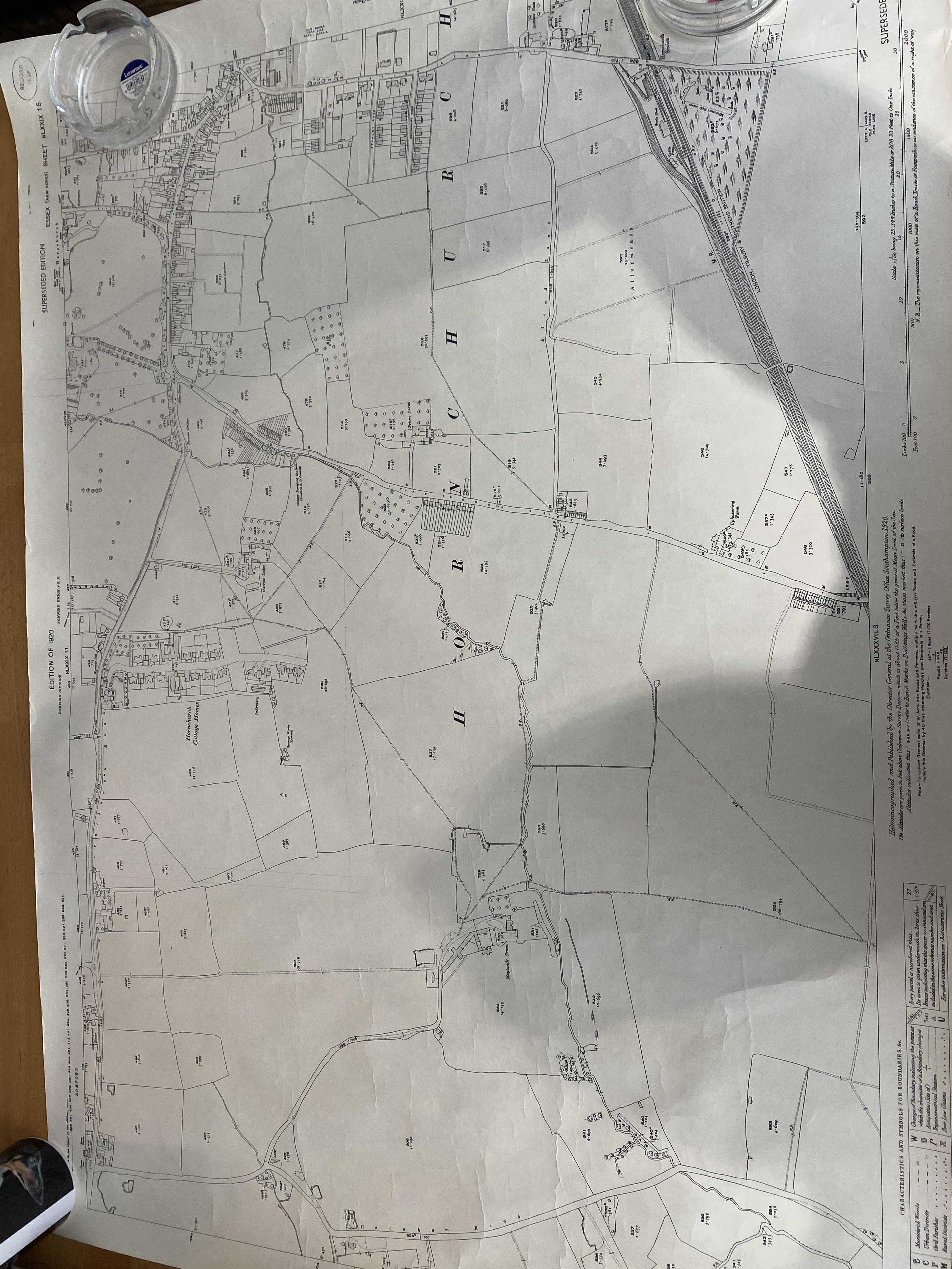 Superseeded Edition, Edition 1920 Essex, Hornchurch ordnance map