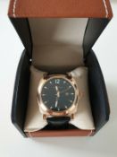 La Banus Oc Series Watch Gold Colour Case Black Strap