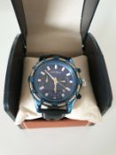 Mens La Banus Rope Bezel Chronograph Watch Blue Case