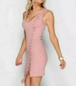 6 X Parisian Collection Sleeveless Bodycon Mini Dress Pink Size - 10