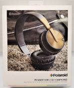 Polaroid Premium Hd Sound Bluetooth Wireless Headphones - Black/Gold Rrp £60