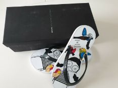 Marc Jacobs Rubber Toe Strap Sandals 100% Genuine Size - 3 Rrp - £205