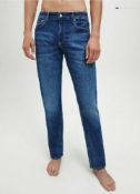 Calvin Klein Men's Slim Fit Mid Blue Jeans W36 L32 Rrp £90