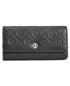 Giani Bernini Black Women's Leather Logo Embossed Receipt Wallet Rrp £55
