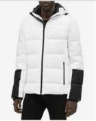 Calvin Klein Men's Puffer Coat. Uk Size Xl Colour White (Rrp £223)