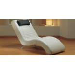 WAVE Italian Crafted Chaise Chair in White Italian Leather. RRP £1399