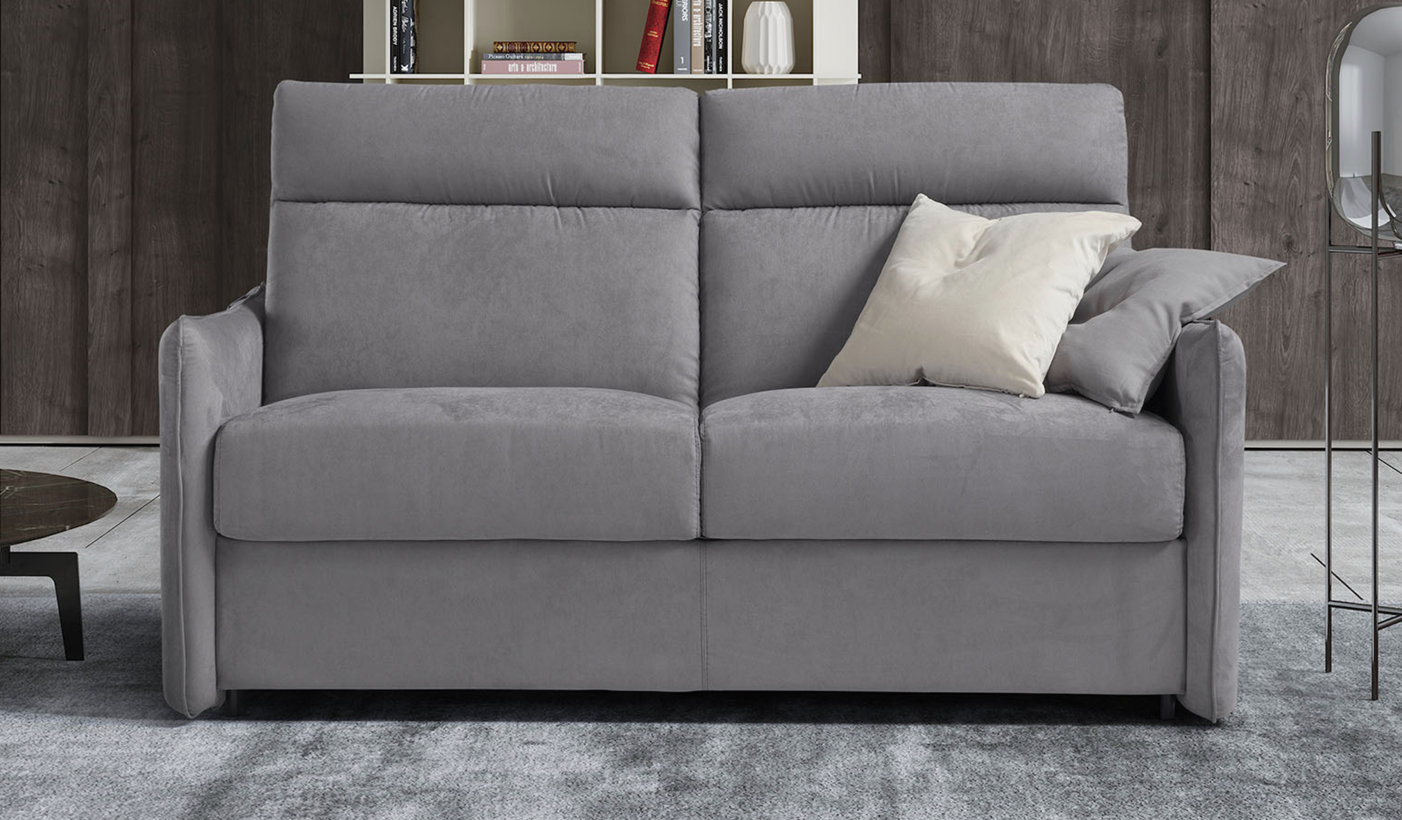 AIMEE Italian Crafted 3 Seat Sofa Bed in PLAZA SILVER RRP £1979 - Image 2 of 5