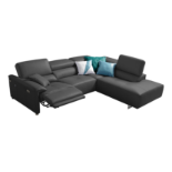 BOLERO Corner Sofa - Power Recliner - Dark Grey Italian Leather Right Hand Chaise RRP £3999