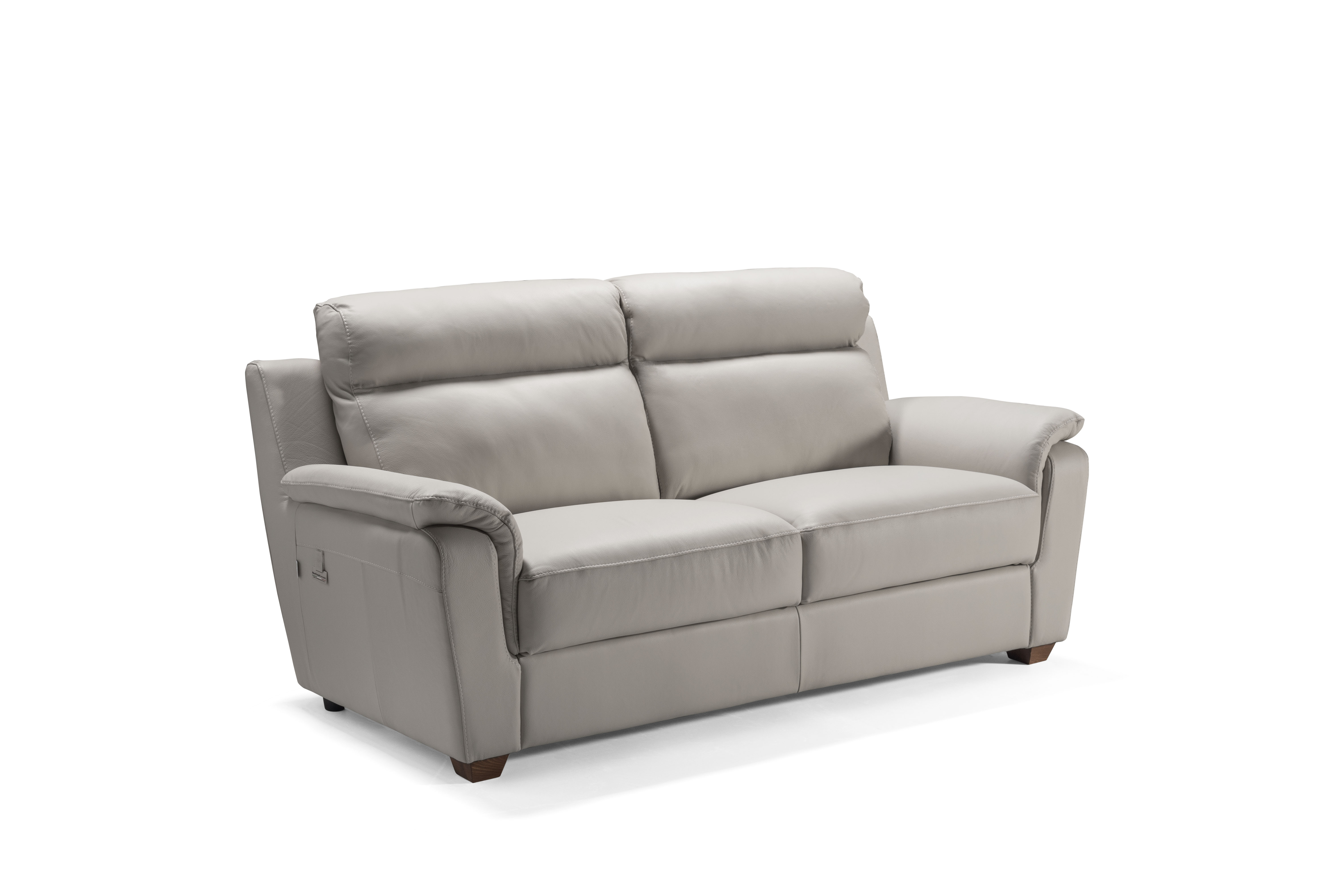 EDNA Italian Leather 3 & 2 Seat Sofas - Light Grey Cenere. RRP £3399 - Image 2 of 4