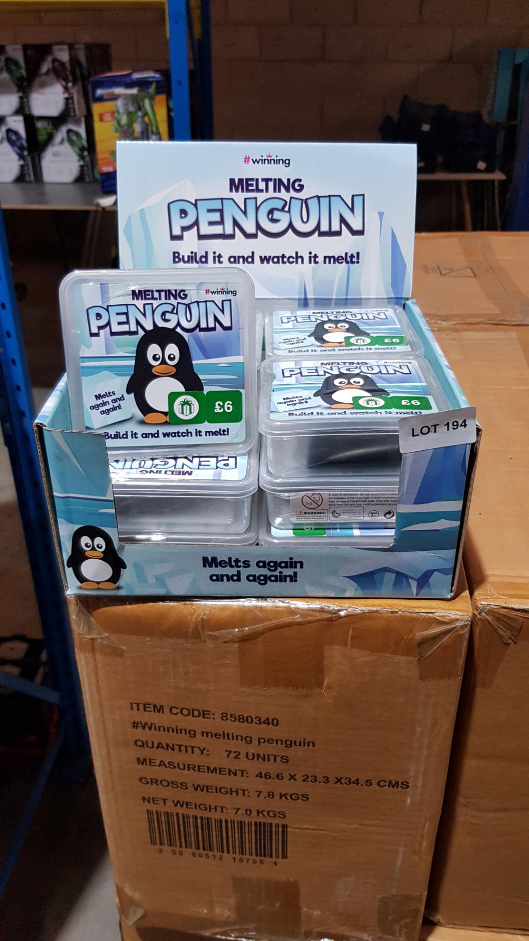 (R1G) 72 X #Winning (Boots) Melting Penguins (New / Sealed) RRP £6 Each (Combined RRP £432)