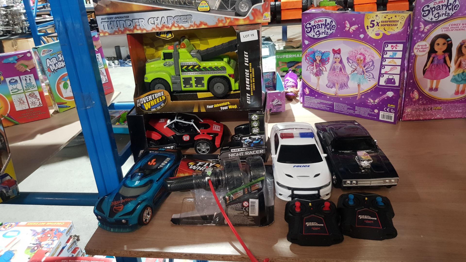 (R3M) 7 Items : To Include Thunder Charger, Adventure Wheels, RC Night Racer, Fly Wheels & 2 X Fast