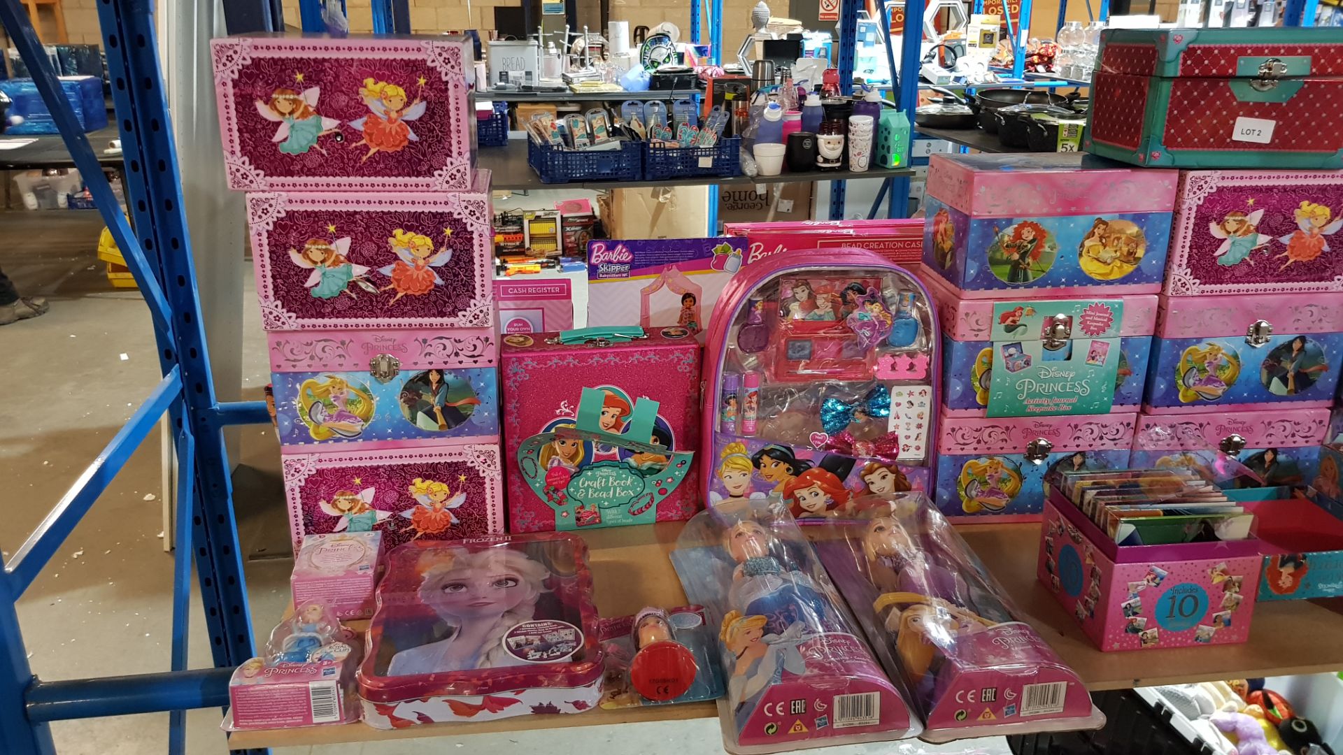 (R3P) Approx. 25 Items : To Include Disney Princess Activity Journal / Keepsake Boxes, Craft & Beed - Image 2 of 3