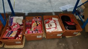 Contents Of 4 Containers. Mixed Valentine Lot To Include Sealed Cards, WPC Hats, FiremanÕs Uniform,