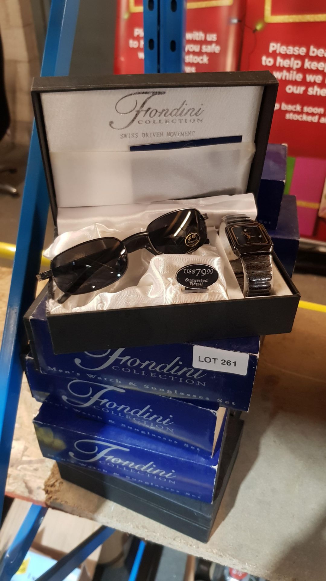 12 X Fondini Collection MenÕs Watch & Sunglasses Set (New)