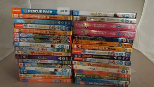 33 X Mixed DVDÕs (All New / Sealed). To Include Paw Patrol, Puss In Boots, Scooby Doo, Pingu & Spid