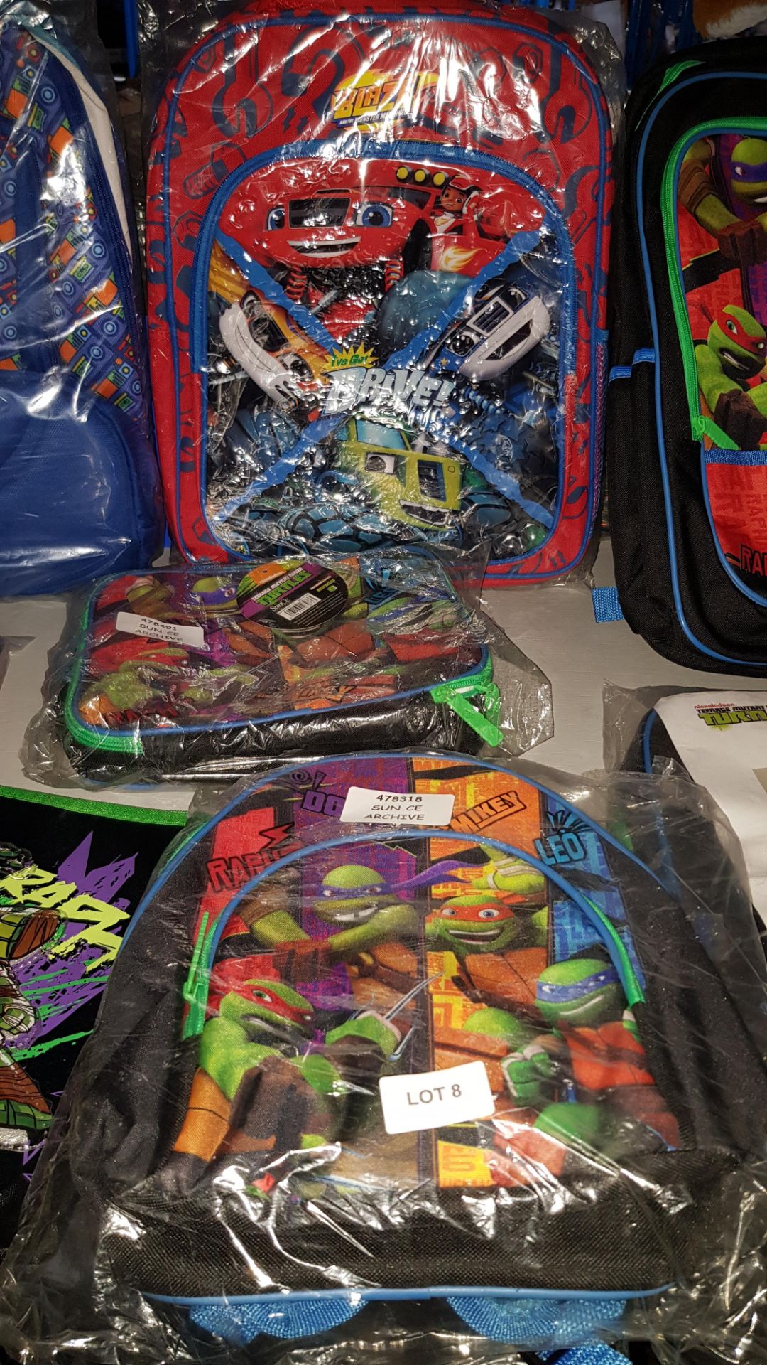 (R7O) 16 Items : Mixed KidÕs Rucksacks / Bags To Include MTV, Teenage Mutant Ninja Turtles & Blaze. - Image 2 of 4