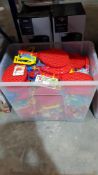 (R7C) Contents Of Large Container. A Quantity Of 2 Bats And Ball Flyer Sets (All New)